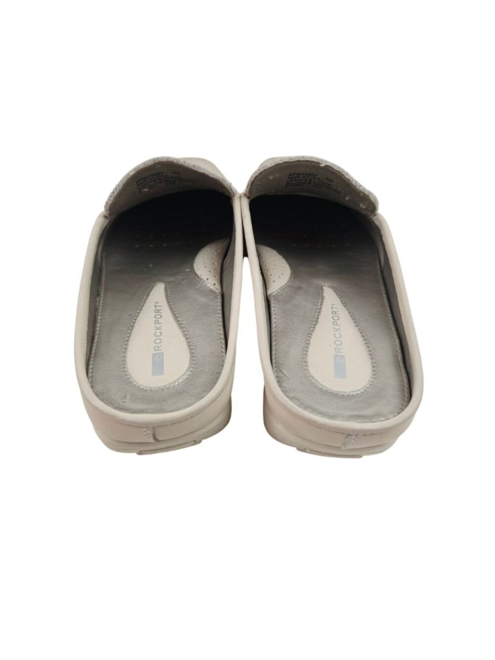 Rockport Mule Loafers Womens Size 9 Beige Leather Perforated Slip On Comfort - Picture 4 of 11